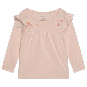 Long Sleeve Pink Dragonfly Top